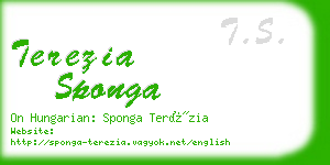 terezia sponga business card